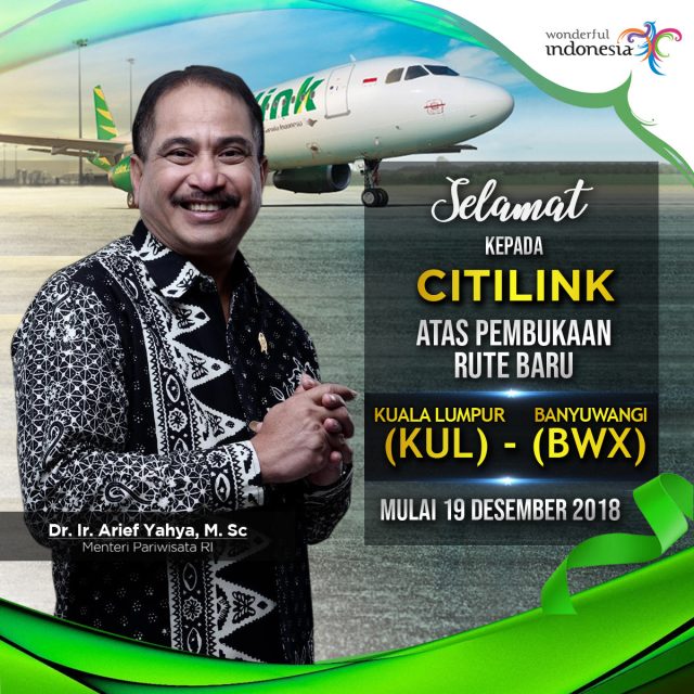 Rute Baru Citilink, Kuala Lumpur-Banyuwangi