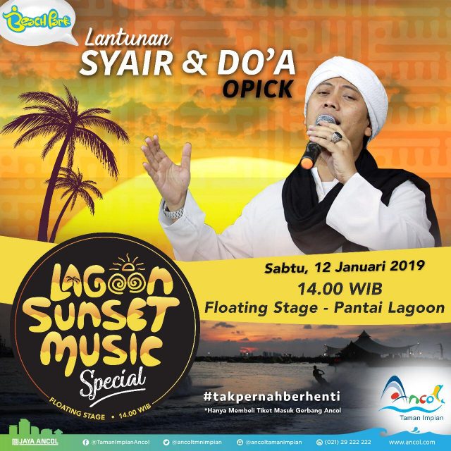 Syair dan Doa Opick di Pantai Lagoon, Ancol