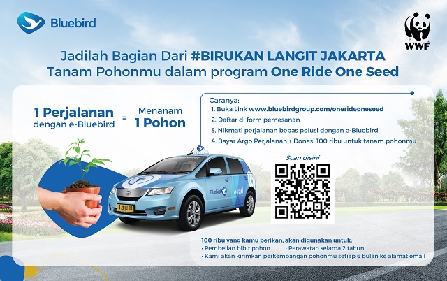 Bluebird dan WWF-Indonesia Hadirkan Program One Ride One Seed