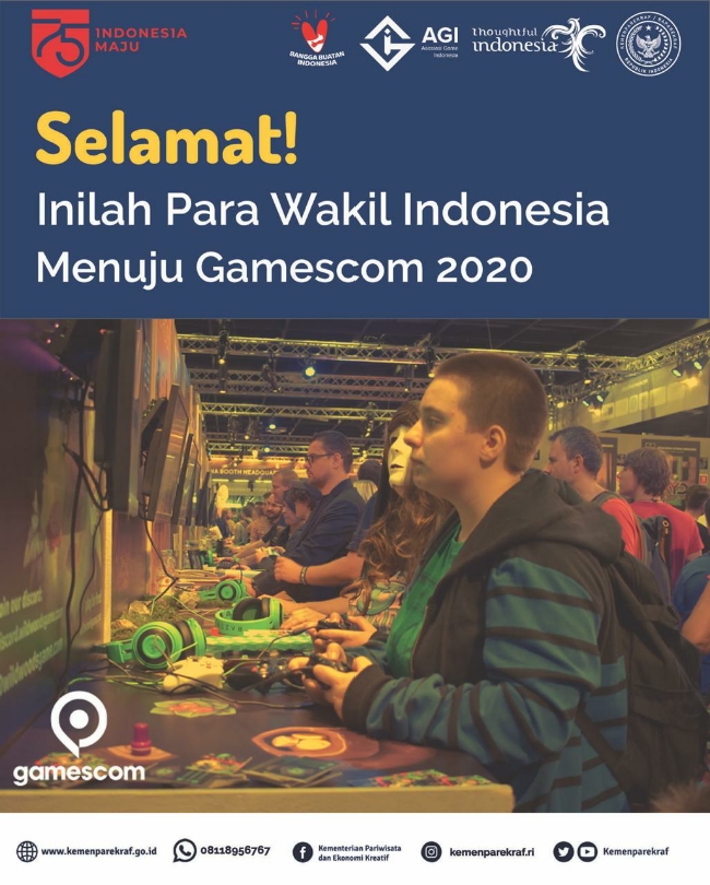 16 Studio Game Wakili Indonesia di Pameran Game Terbesar “Gamescom 2020”