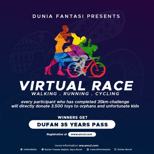 Rayakan HUT ke-35 Dufan Ancol Gelar Virtual Race