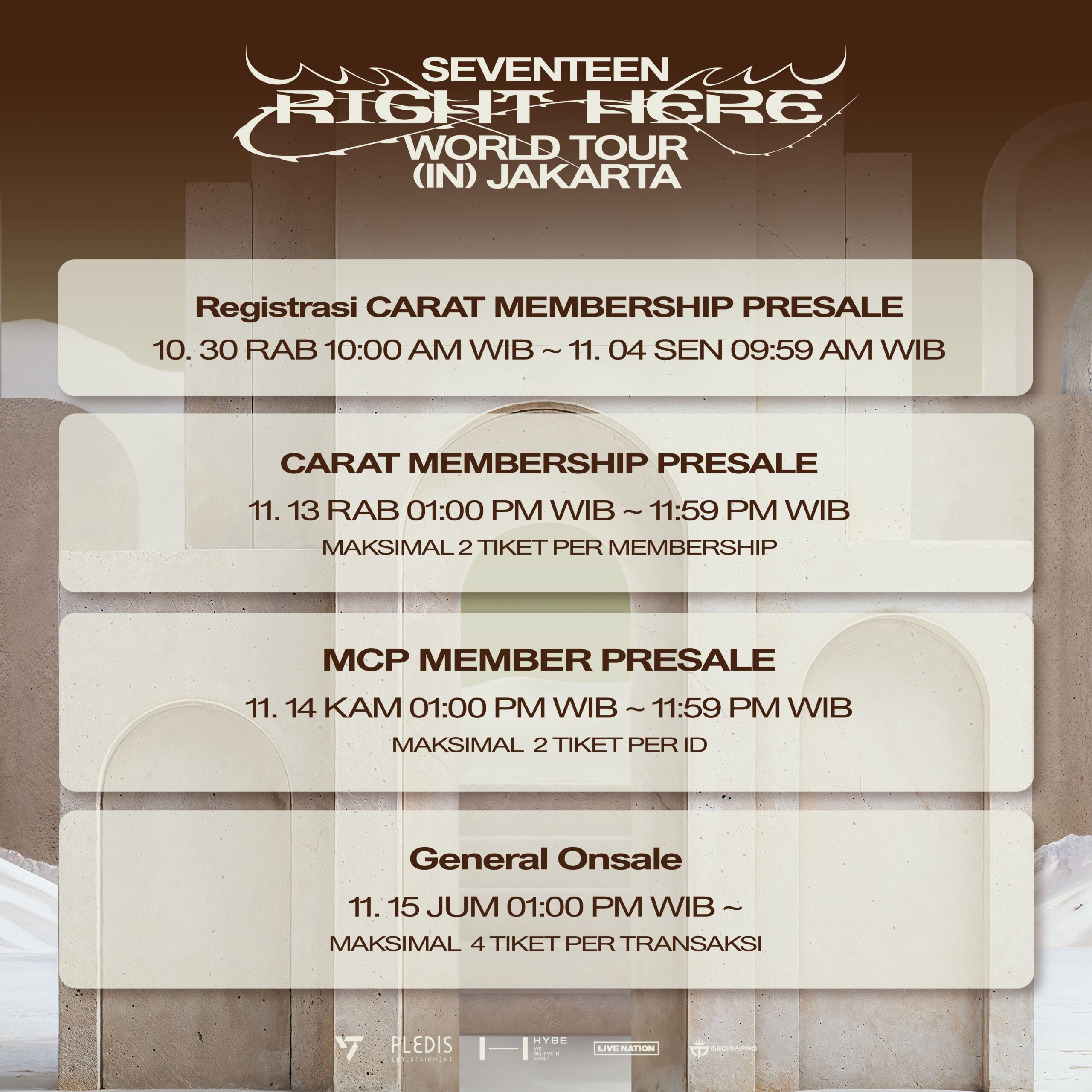 Carats Jangan Kelewatan! SEVENTEEN [RIGHT HERE] WORLD TOUR Hadir di Jakarta