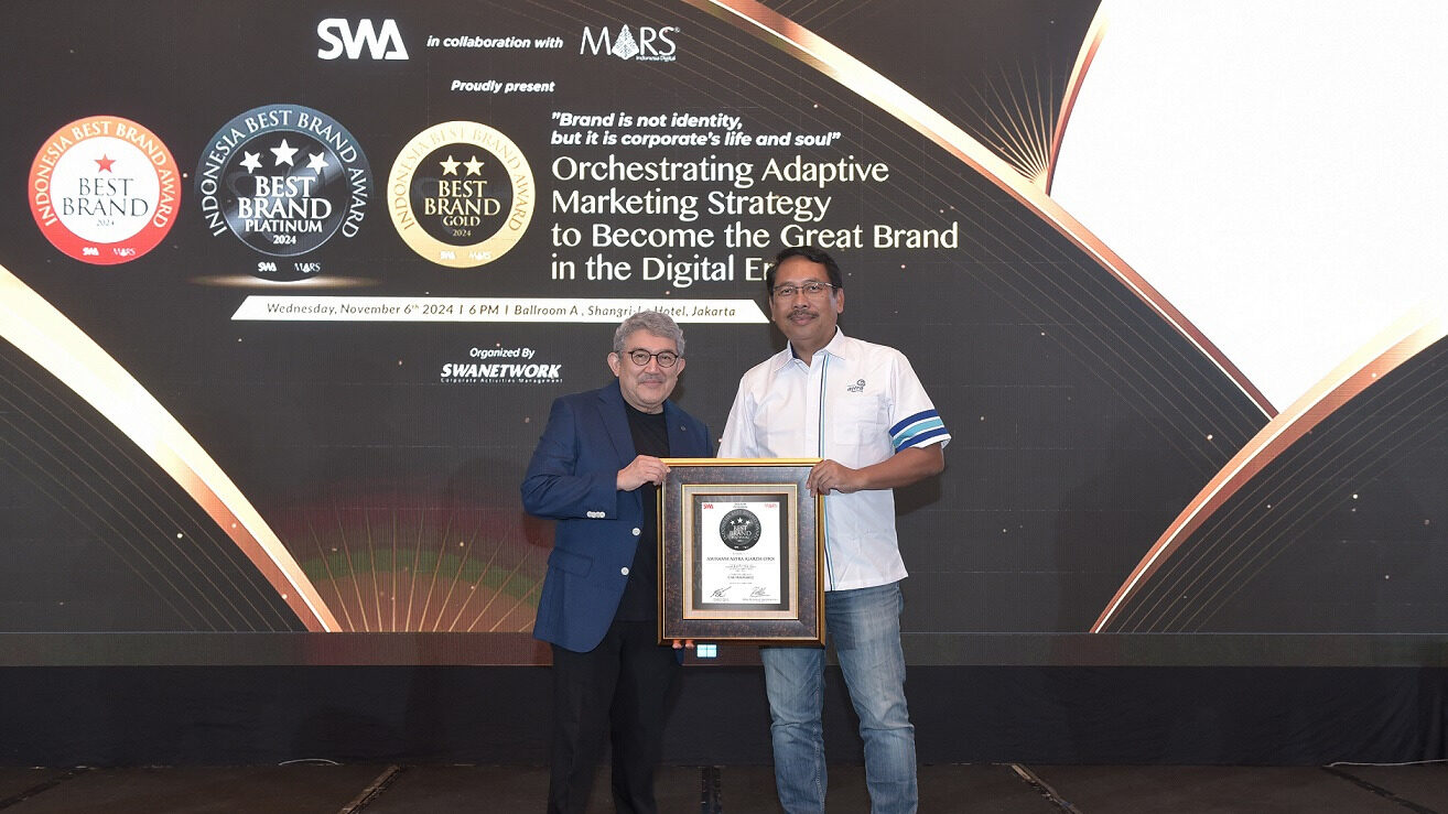 Selalu Dampingi Perjalanan Bermobil, Garda Oto dari Asuransi Astra Peroleh Penghargaan Indonesia Best Brand Award 2024